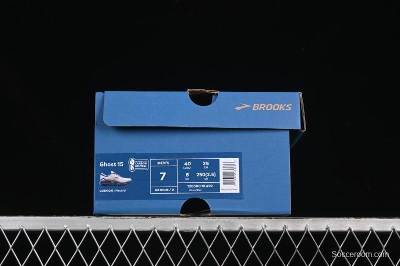 Brooks Ghost 15 Low-Cut Breathable Cushioned Support Casual Sports Running Shoes - 1203801B492