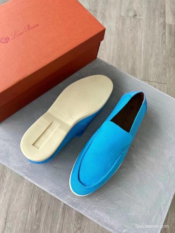 2025 Unisex Le Parmentier Blue Wool Blend Loafers AS00280