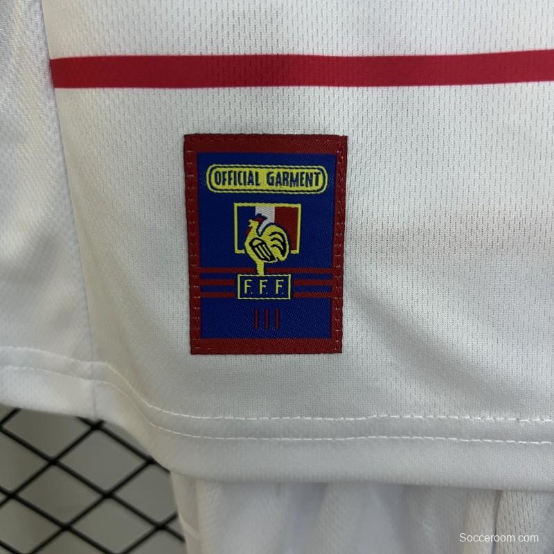 Retro 1998 Kids France Away Size 16-28 Jersey
