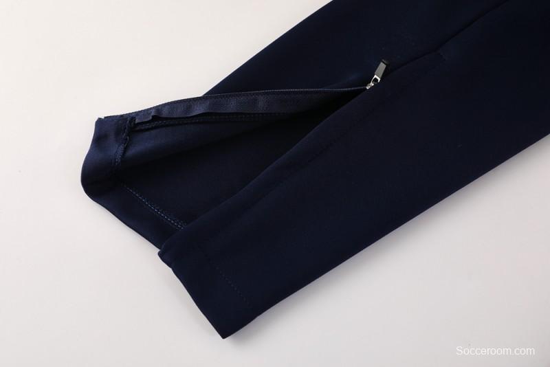 2025 Nike Blue/Black Full Hoodie Zipper Jacket +Long Pants