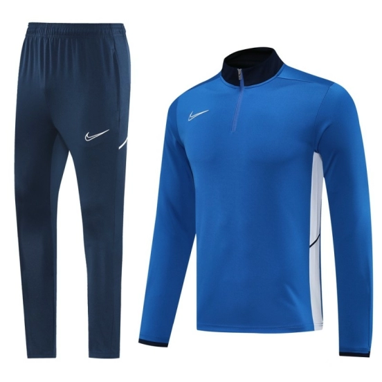 2025 Nike Blue Full Hoodie Zipper Jacket +Long Pants