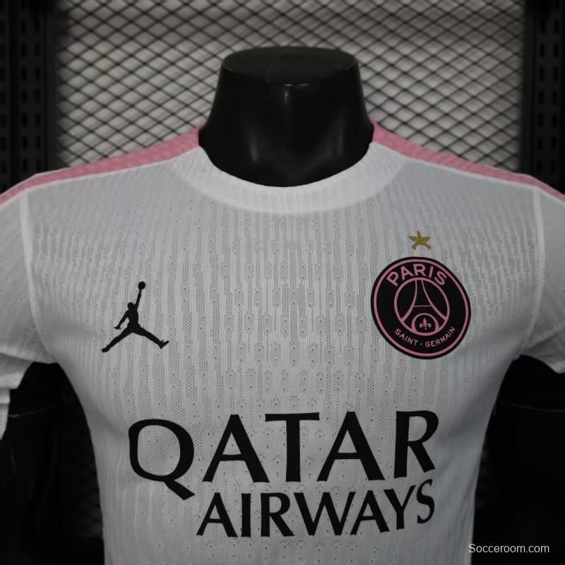 Player Version 25/26 Paris Saint-Germain White with Pink Trim Jersey