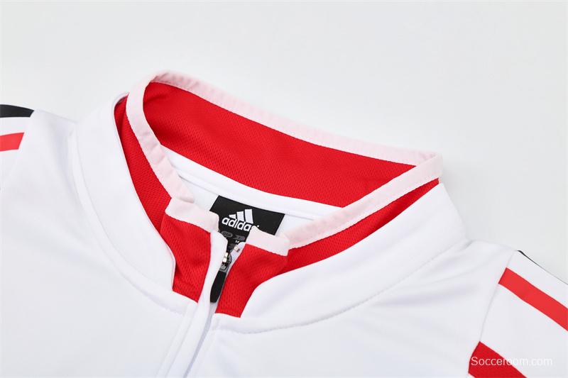 Retro 04/05 AC Milan White Half Zipper Jacket