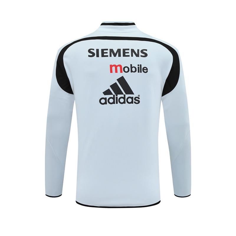 Retro 04/05 Real Madrid Light Grey Half Zipper Jacket