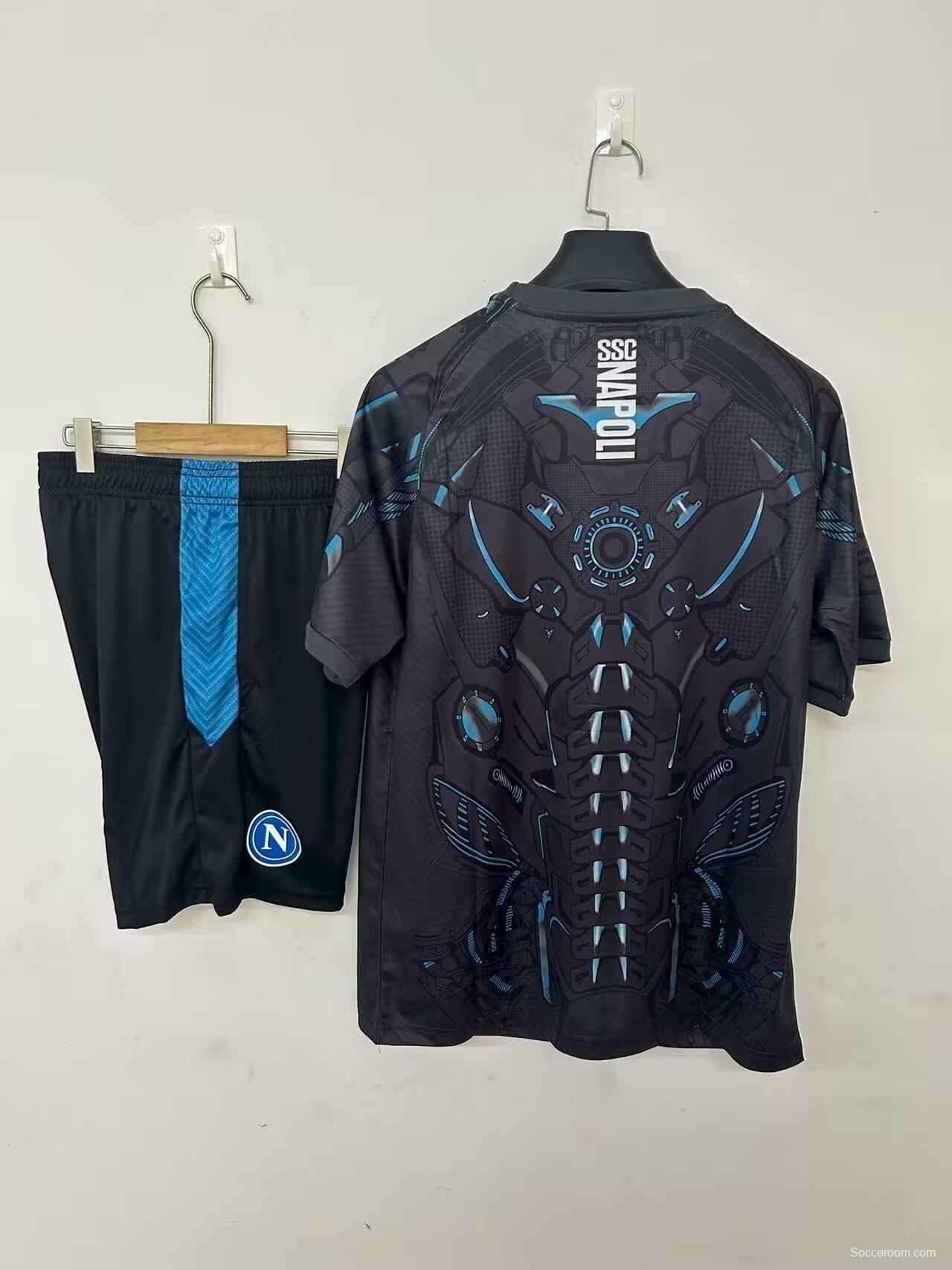 25/26 Napoli Pre-Match Jersey Black+ Shorts