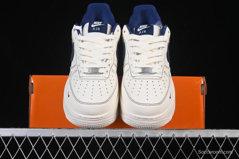 Nike Air Force 1 '07 Low LV Collaboration Print Light Blue Swoosh Casual Sneakers - MZ9588-817