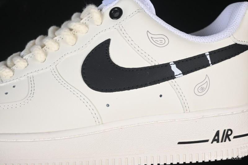 Nike Air Force 1 '07 Low Casual Sneakers in White Black - ZH0318-128
