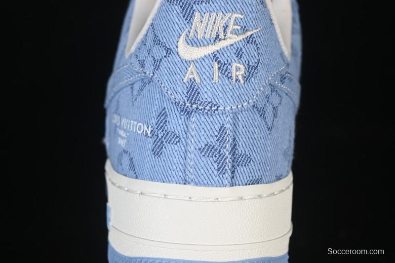 Nike Air Force 1 '07 Low LV Collaboration Light Blue Casual Sneakers - YF9511-823