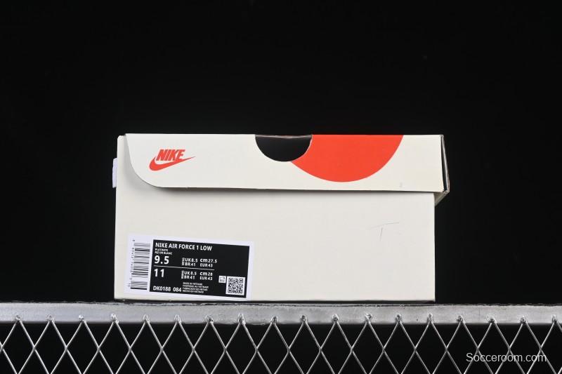 Nike Air Force 1 '07 Low Gucci Collaboration Smoke Grey Gum Low-Top Casual Sneakers - DK0188-084