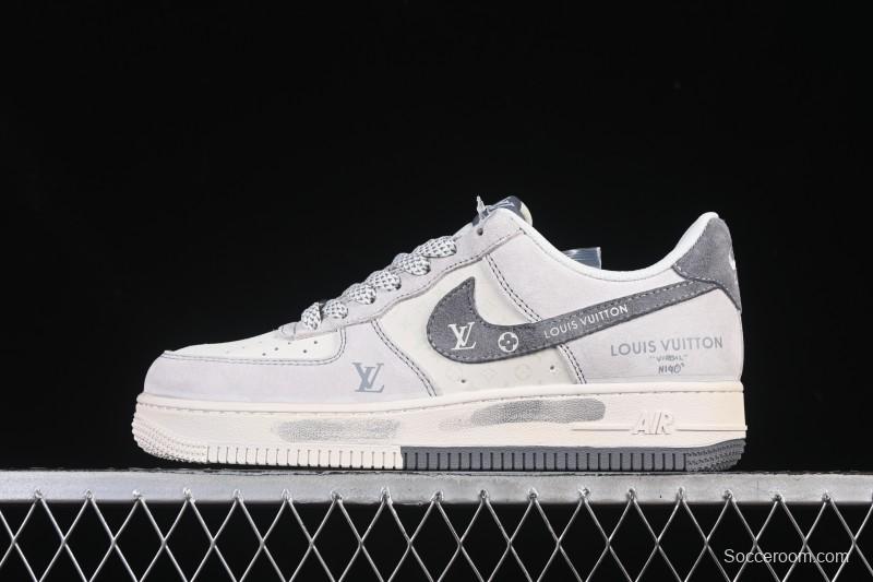Nike Air Force 1'07 Low LV Collaboration Dual-Tone Gray Graffiti Casual Sneakers - CX5050-Y07