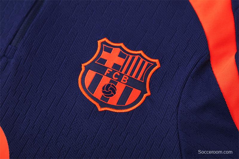 Player Version 25/26 Barcelona Royal Blue T90 Half Zipper Jacket+Long Pants