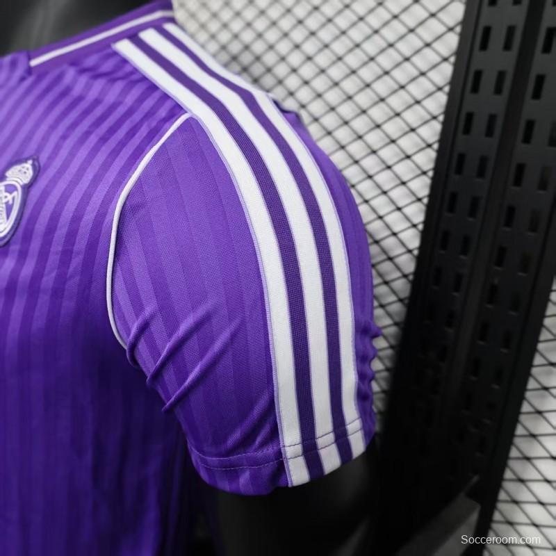 Player Version 25/26 Real Madrid Purple Adidas Original Casual Jersey