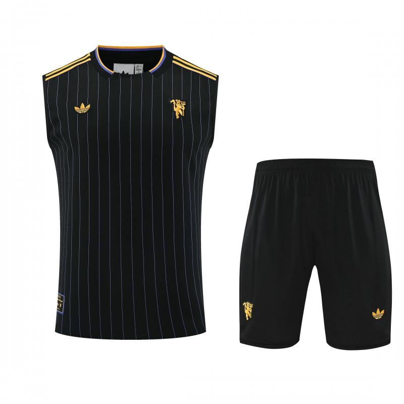 25/26 Manchester United Adidas Original Wine Vest Jersey+Shorts