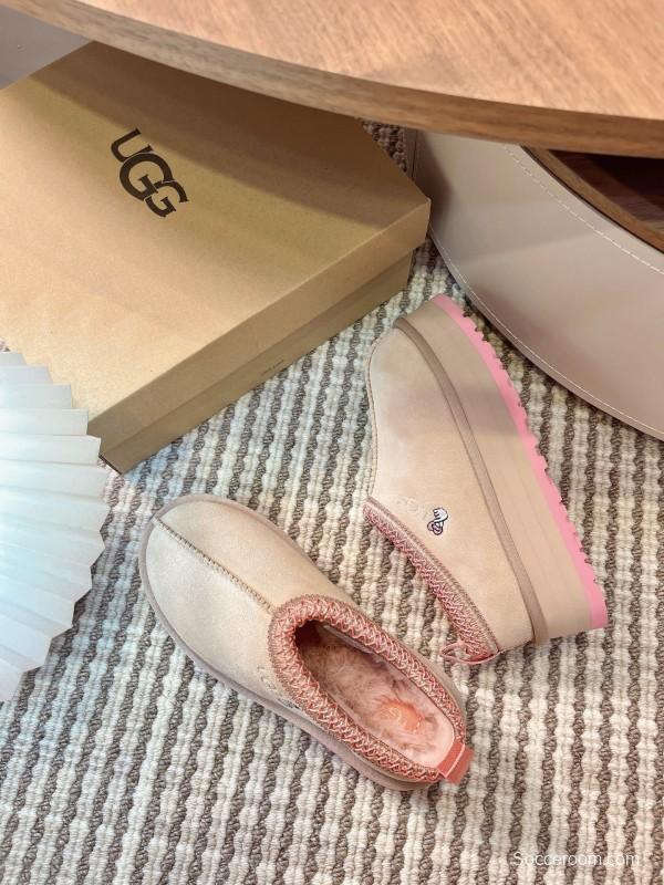 UGG Tazz Platform Wool Slipper Boots - MJ00230