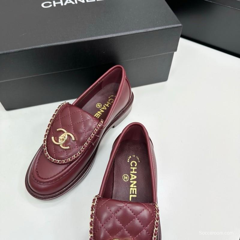 Chanel Classic Flap Chain CC Loafers with Buckle Closure - LY00320