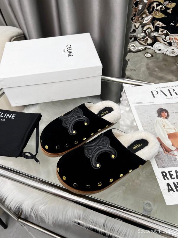 CELINE 2025 SS Studded Birkenstock Sandals - LY00270