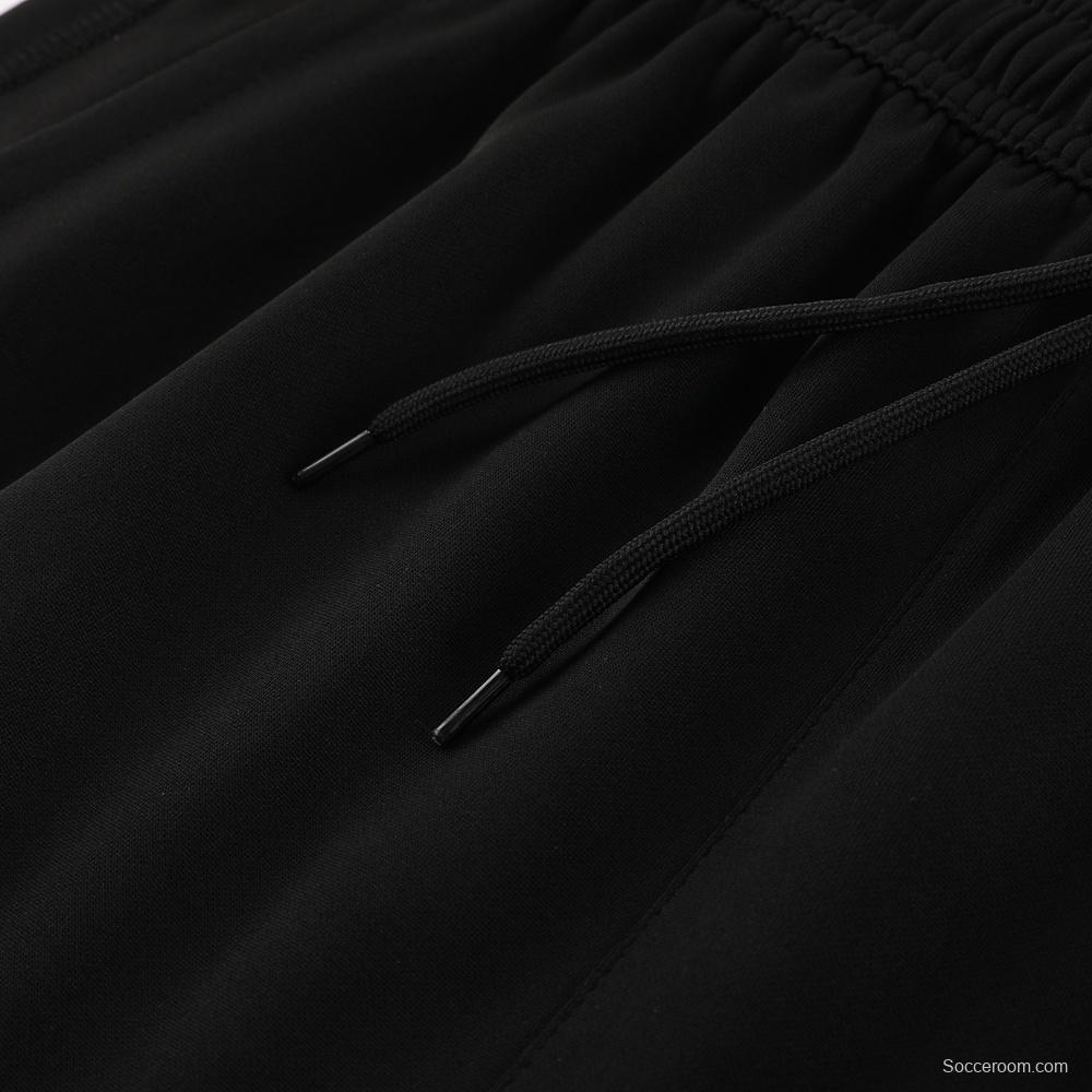 25/26 Manchester United Black Half Zipper Jacket+Long Pants