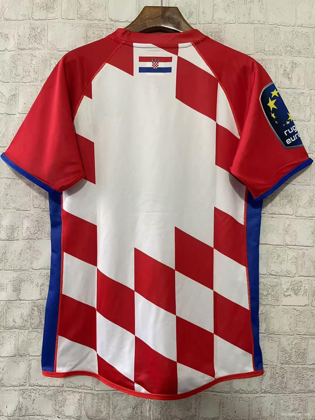 2026 Croatia Red and White Checkerboard Pattern Jersey