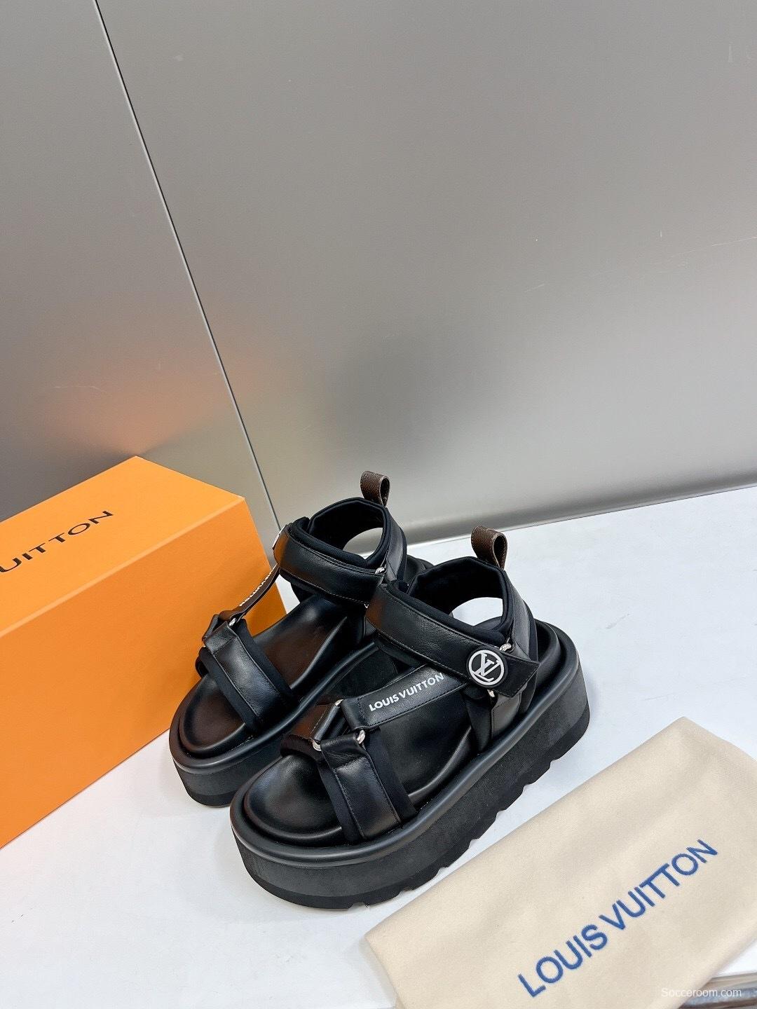 Lv 2025/SS Latest High-End Fashion Versatile Platform Sandals - LY00