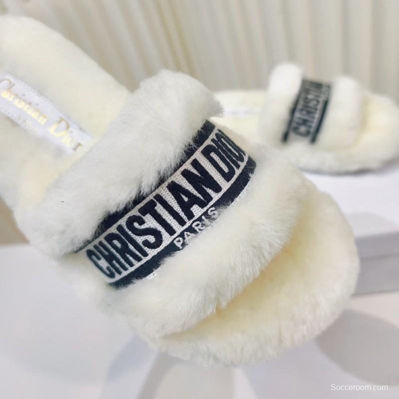 Dior Metal Buckle Wool Slippers Collection - LY00280