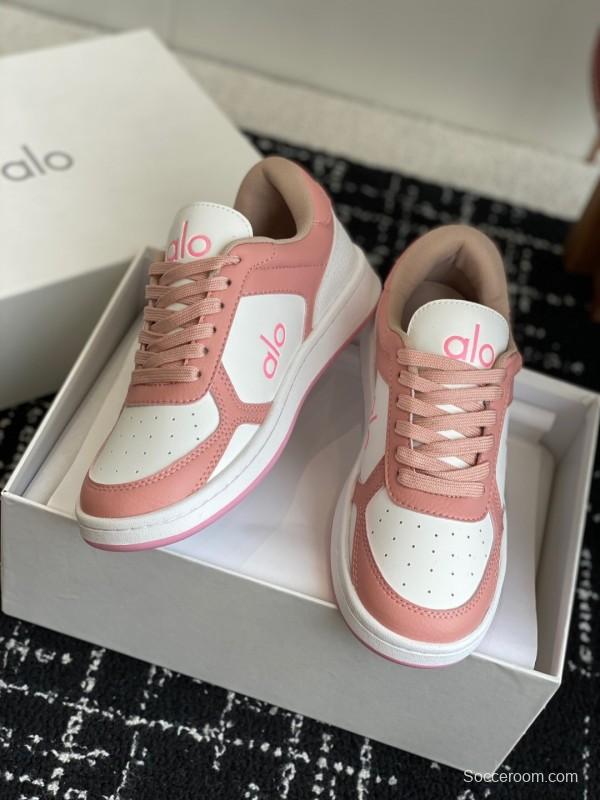 Alo 2025 SS Two-Tone White Sneakers Platform Comfort Casual Shoes - KFY00280