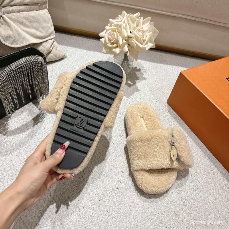 L牌 Wool Lazy Slippers - LY00260