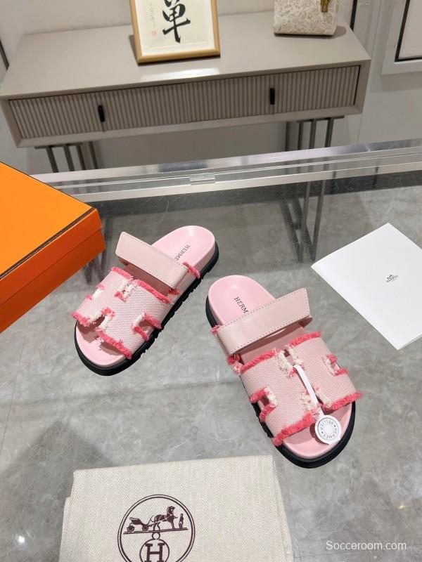 H Sandals 2025SS Latest Official Weaving Tassel Slides - LY00270