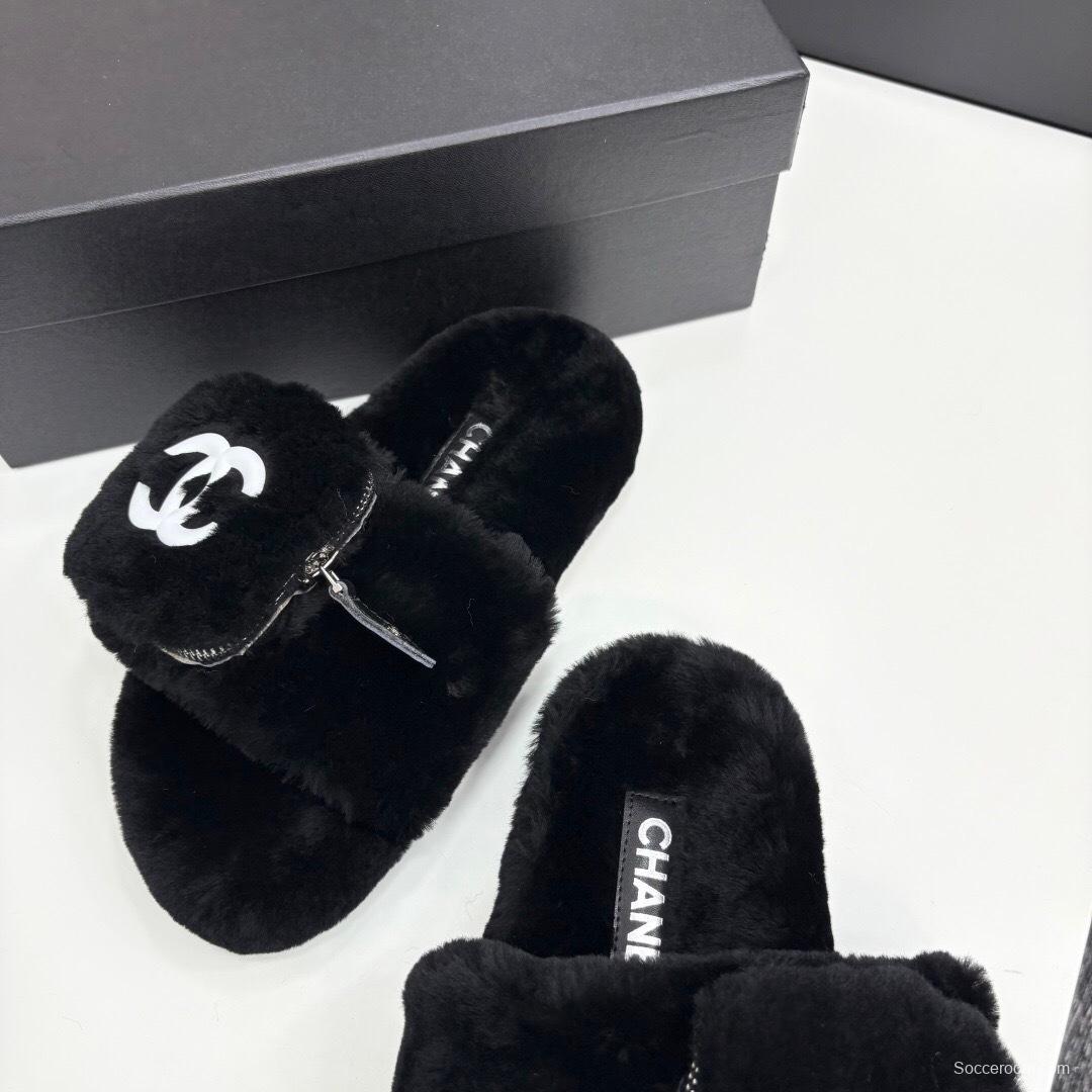 Chanel 2025 SS New Color Fur Slippers - LY00270