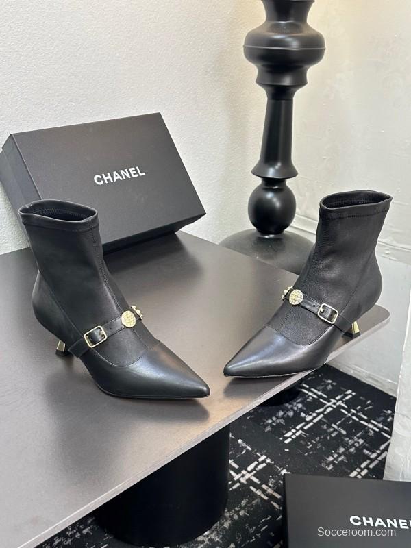 Chanel 2025/SS 24B Autumn Winter New High Heel Bow Sock Boots - LY00380
