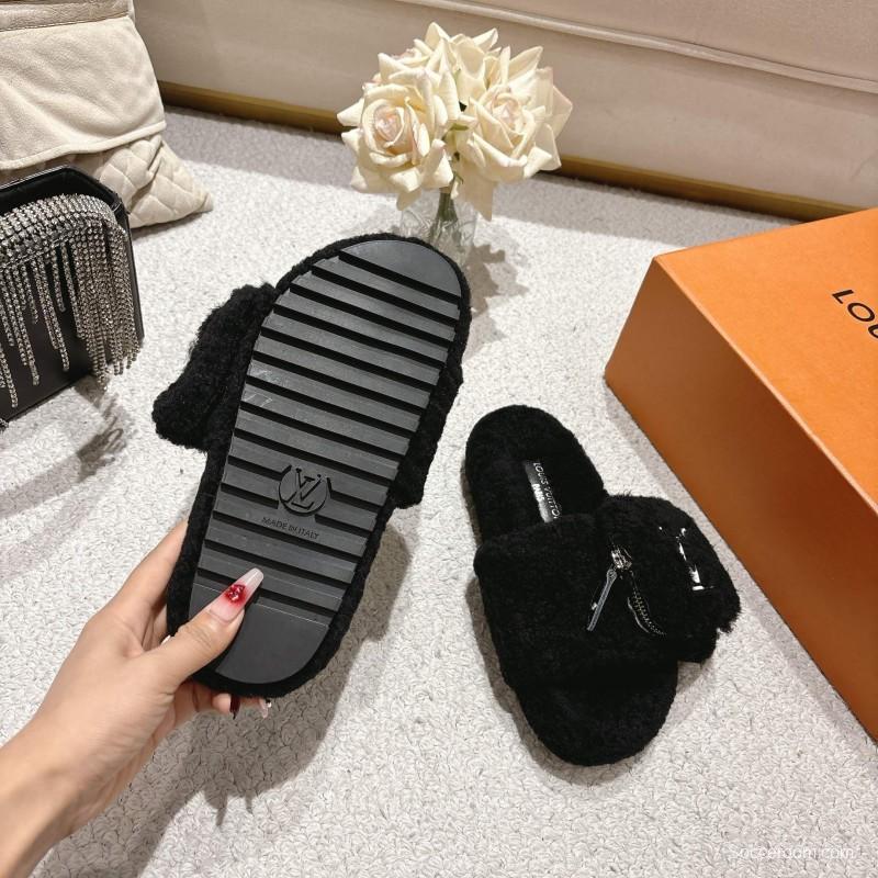 L牌 Wool Lazy Slippers 2025 SS Collection - LY00260