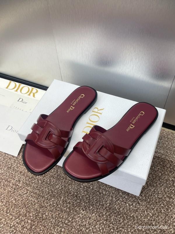 Dior D-Club Jelly Color Hollow Layered Cross Strap Women's Sandals - KFY00280