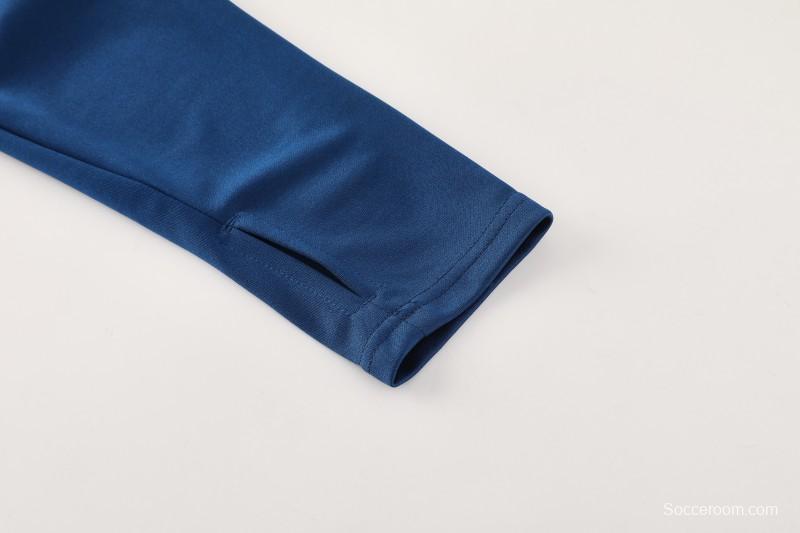 25/26  Adidas Navy Blue Full zipper Jacket Tracksuit+ long pants