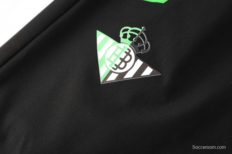 25/26 Real Betis White Black Green  Full zipper Jacket Tracksuit+ long pants