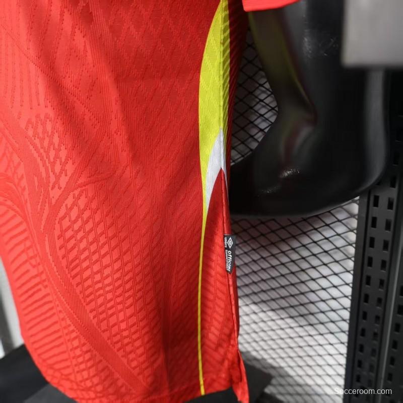 Player Version 2026 DR Congo Away Red Yellow Flame Jersey