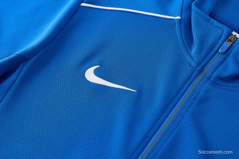 2026 NIKE Blue Full Zipper Jacket + Long Pants