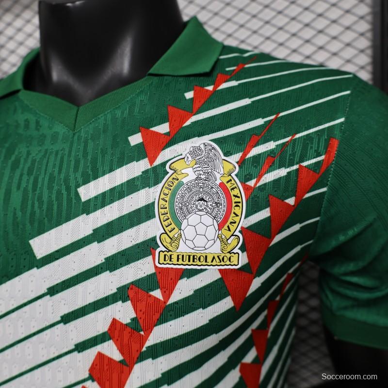 Player Version 2027 Mexico Home Green with Diagonal Graphic Jersey