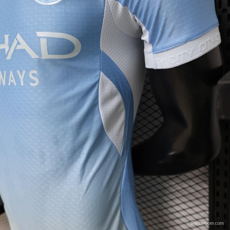 Player Version 26/27 Manchester City Sky Blue with White Side Panel Home Jersey