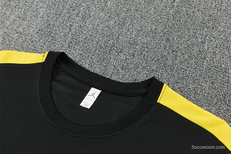 2026 Brazil Black & Yellow Short Sleeve+Soccer Shorts