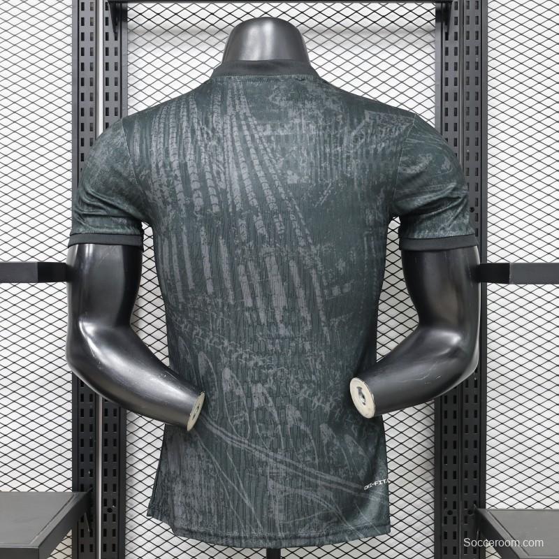 Player Version 26/27 FC Barcelona Dark Olive Green with Grunge Graffiti Third Jersey