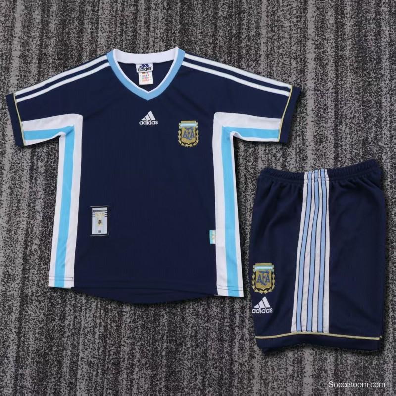 Retro Kids 1998 Argentina Away Jersey