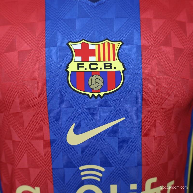 Player Version 26/27 FC Barcelona Home Red Blue  Stripe Jersey