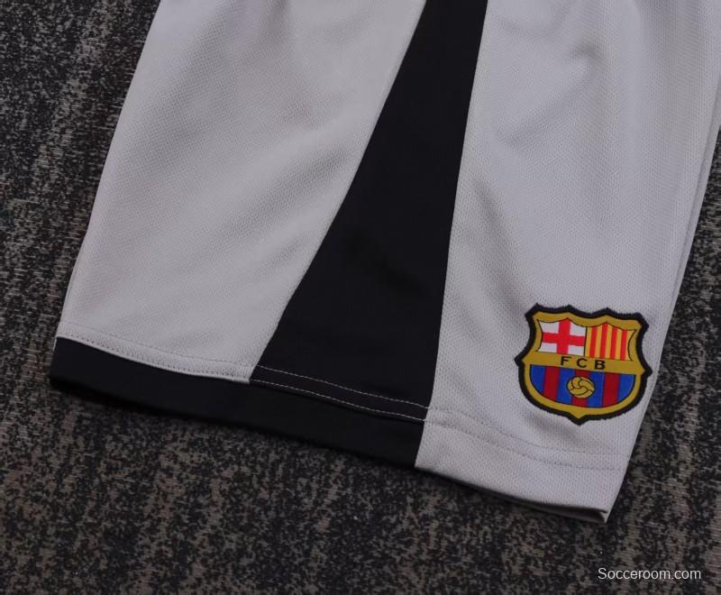 Retro Kids 03/04 FC Barcelona Away Grey Jersey