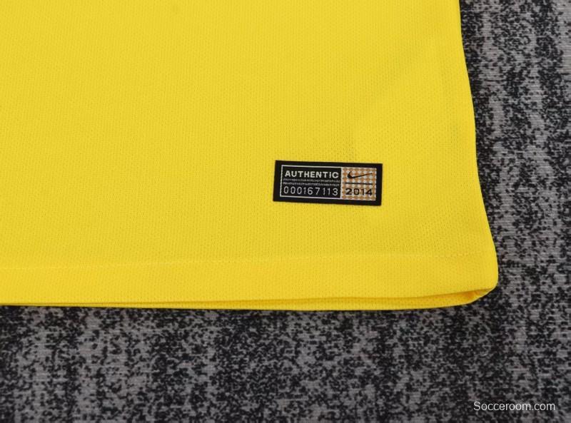 Retro 2014 Kids Brazil Home Jersey