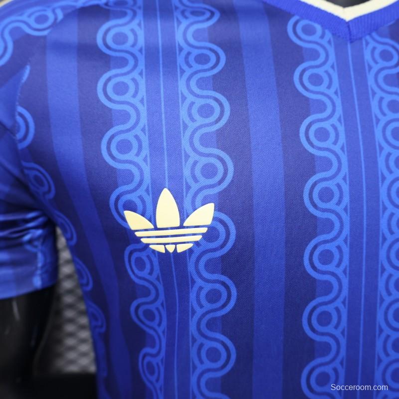 Player Version 2026 Sweden Blue with Tonal Chain Stripe  Away Jersey