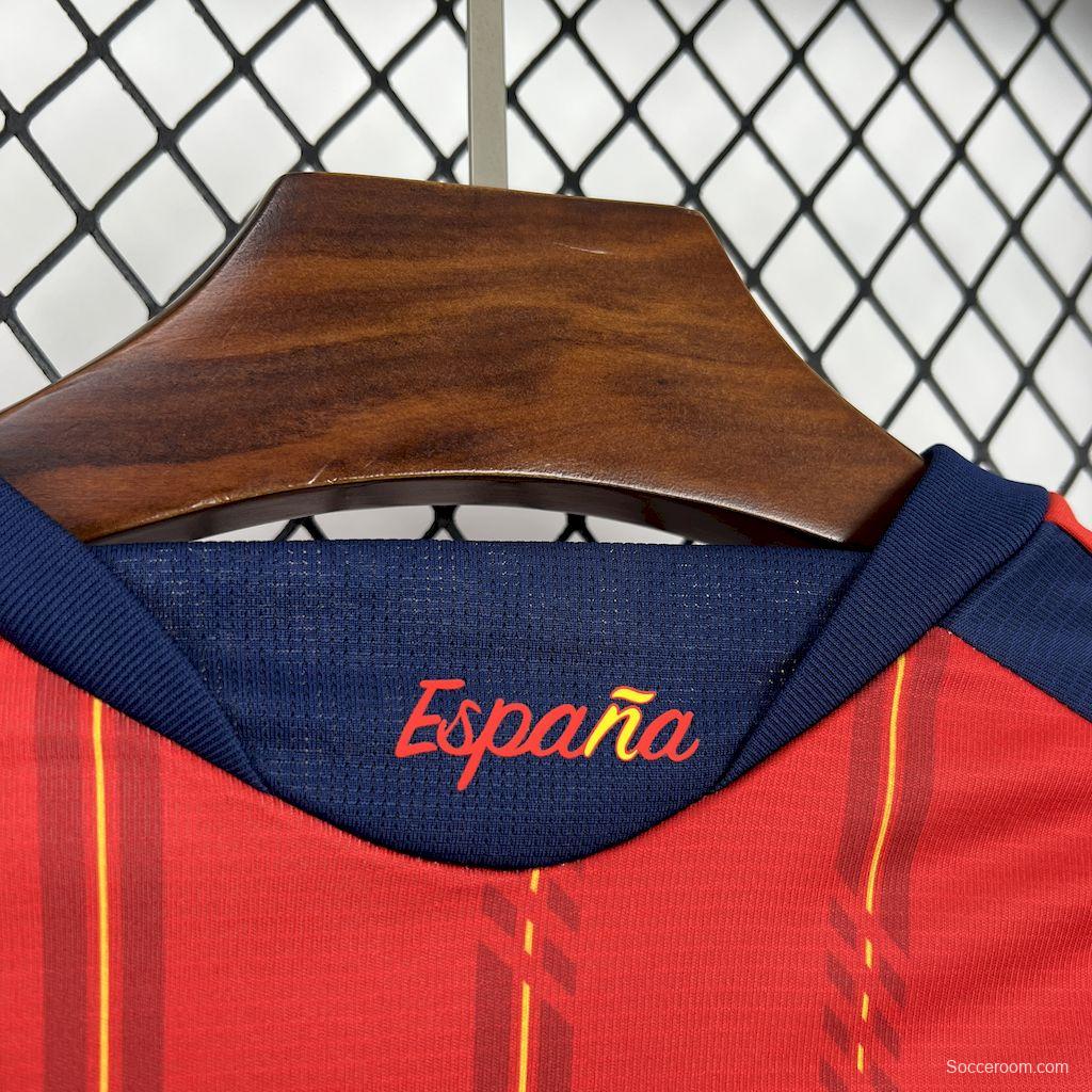 2026 Mens Spain World Cup Home Long Sleeve Jersey España