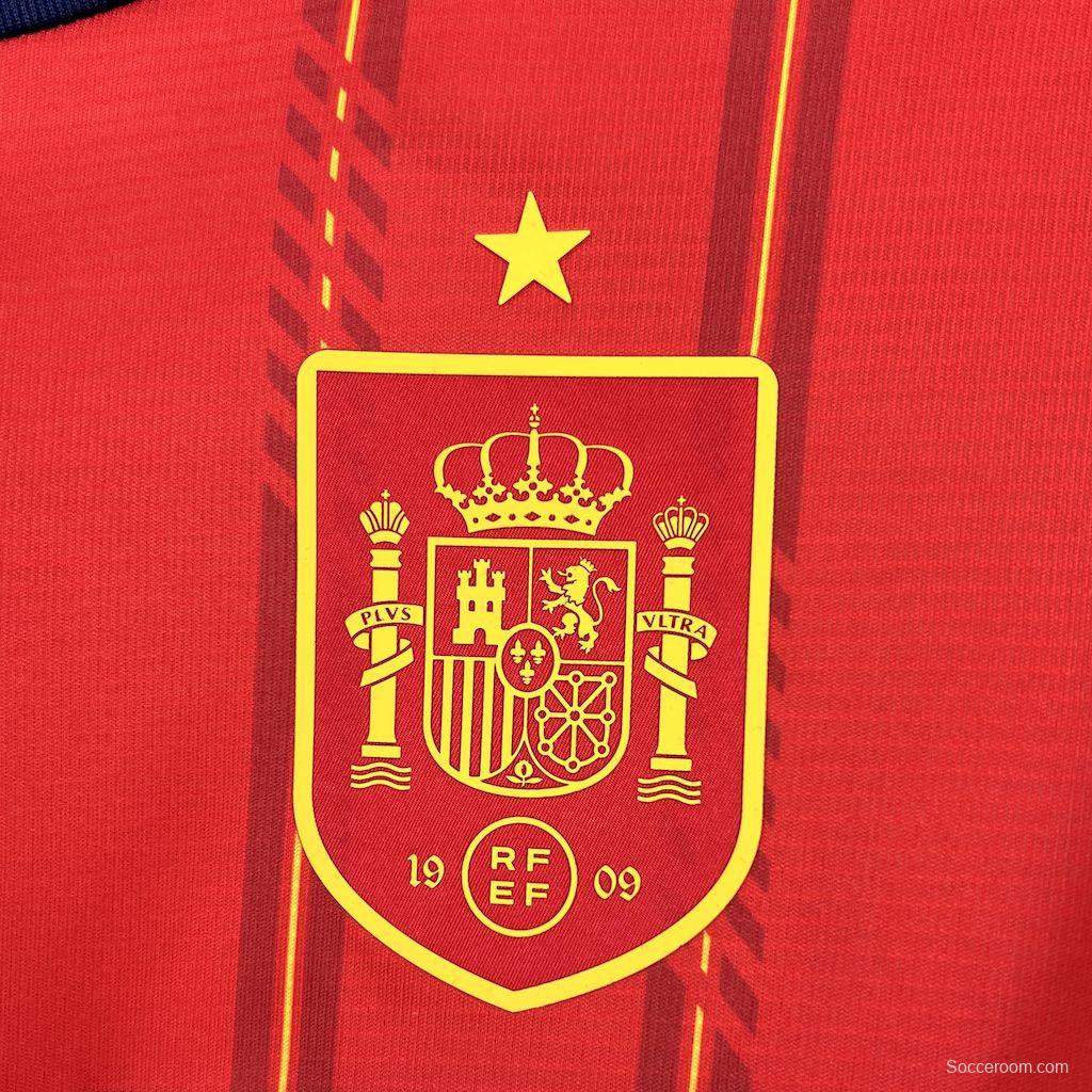 2026 Mens Spain World Cup Home Long Sleeve Jersey España