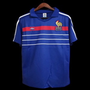 Retro 1984 France Home Soccer Jersey