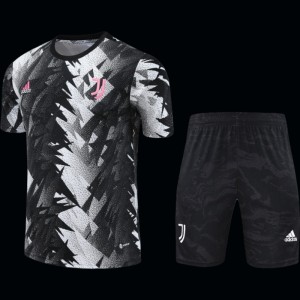 23-24 Juventus Black White Short Sleeve+Shorts