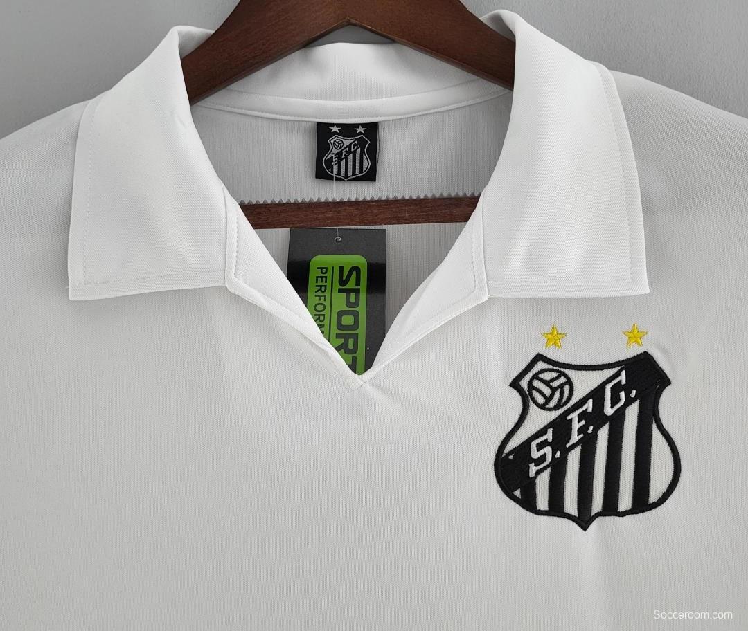 Retro 1970 Santos Home White Jersey