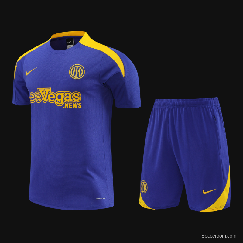 24/25 Inter Milan Blue Short Sleeve Jeresy+Shorts